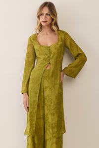 Longline Jacquard Blouse