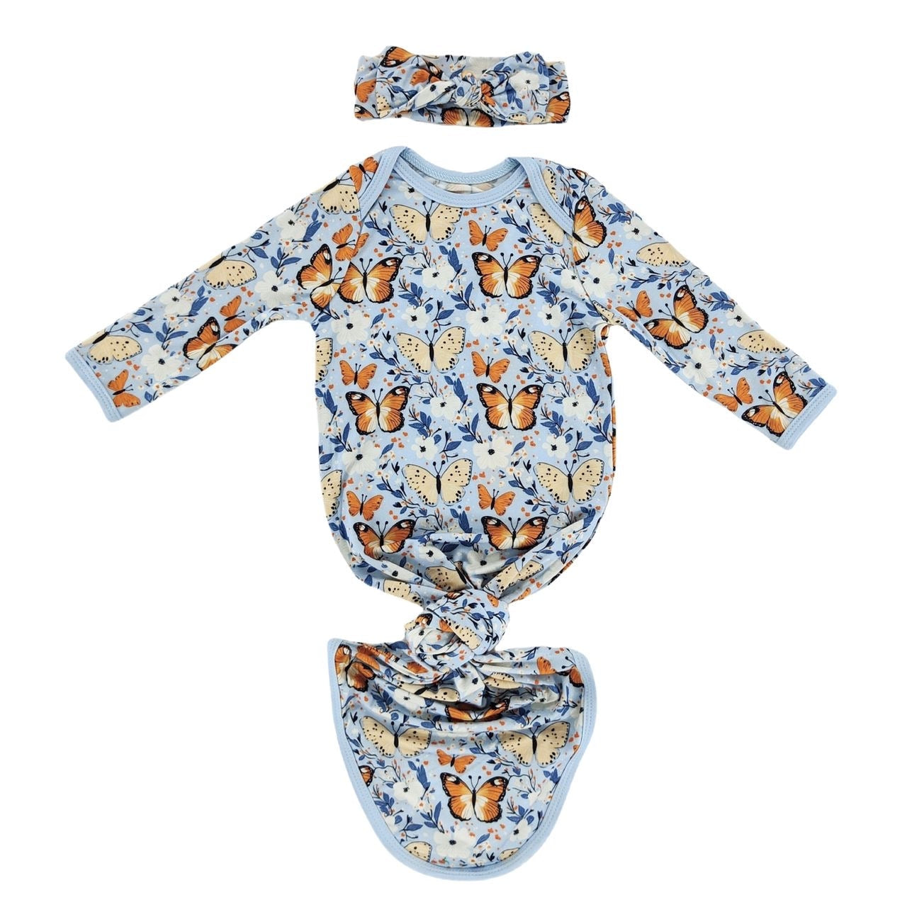 Breezy Butterflies Newborn Sleep Gown Set