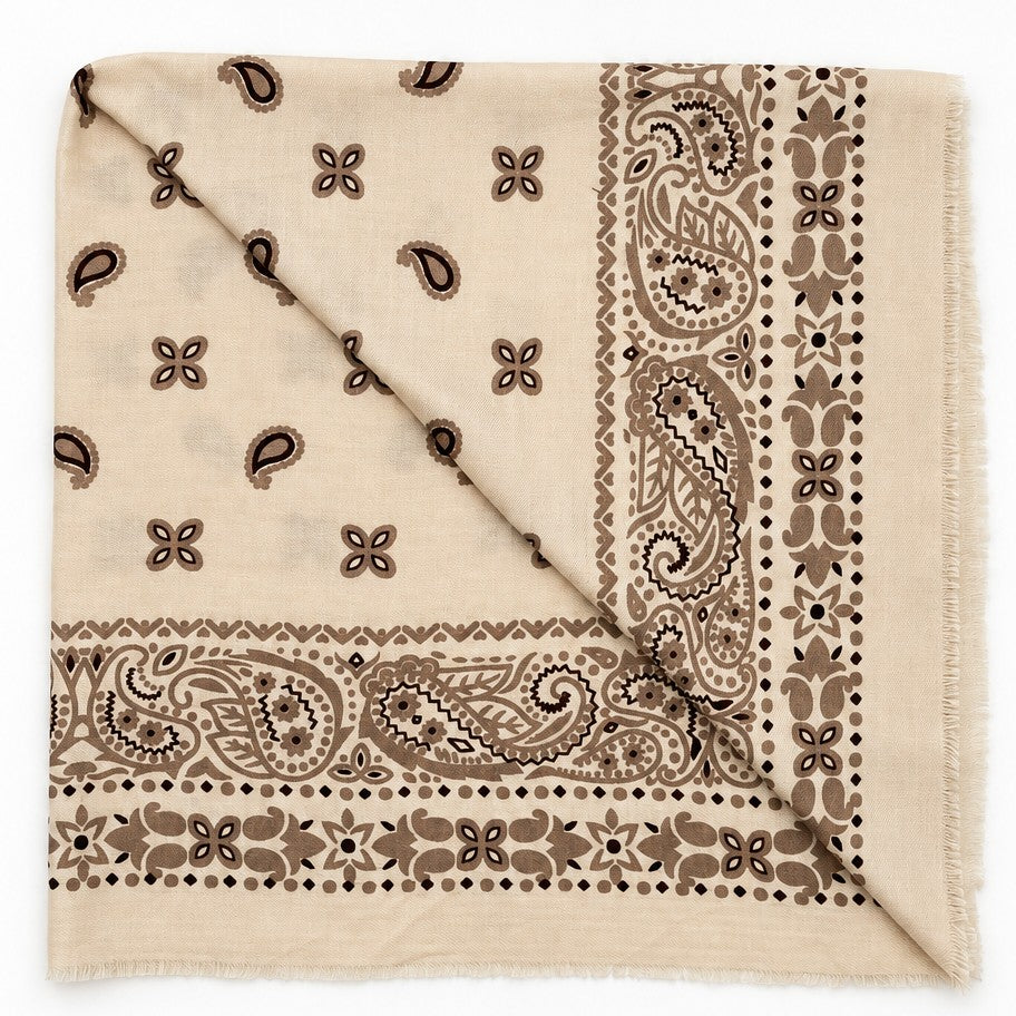 Paisley Print Oversized Square Scarf