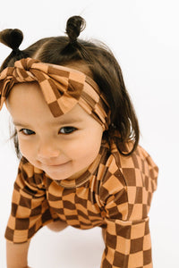 Espresso Checkered Slouchy Set