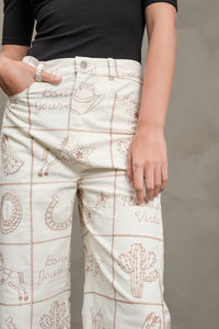 Western Embroidered Pants