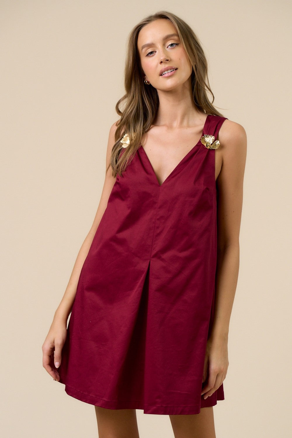 Embellished Strap Mini Dress