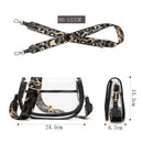 Printed Strap Clear Crossbody