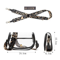 Printed Strap Clear Crossbody