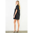 Embroidered Floral Collared Mini Dress