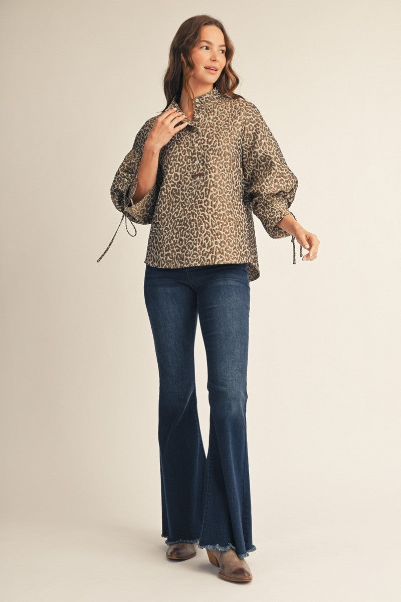 Leopard Jacquard Top