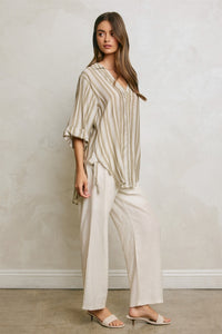 Tie Detail Tunic Shirt