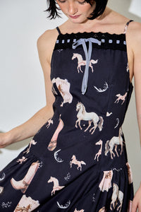 Western Print Midi Dress