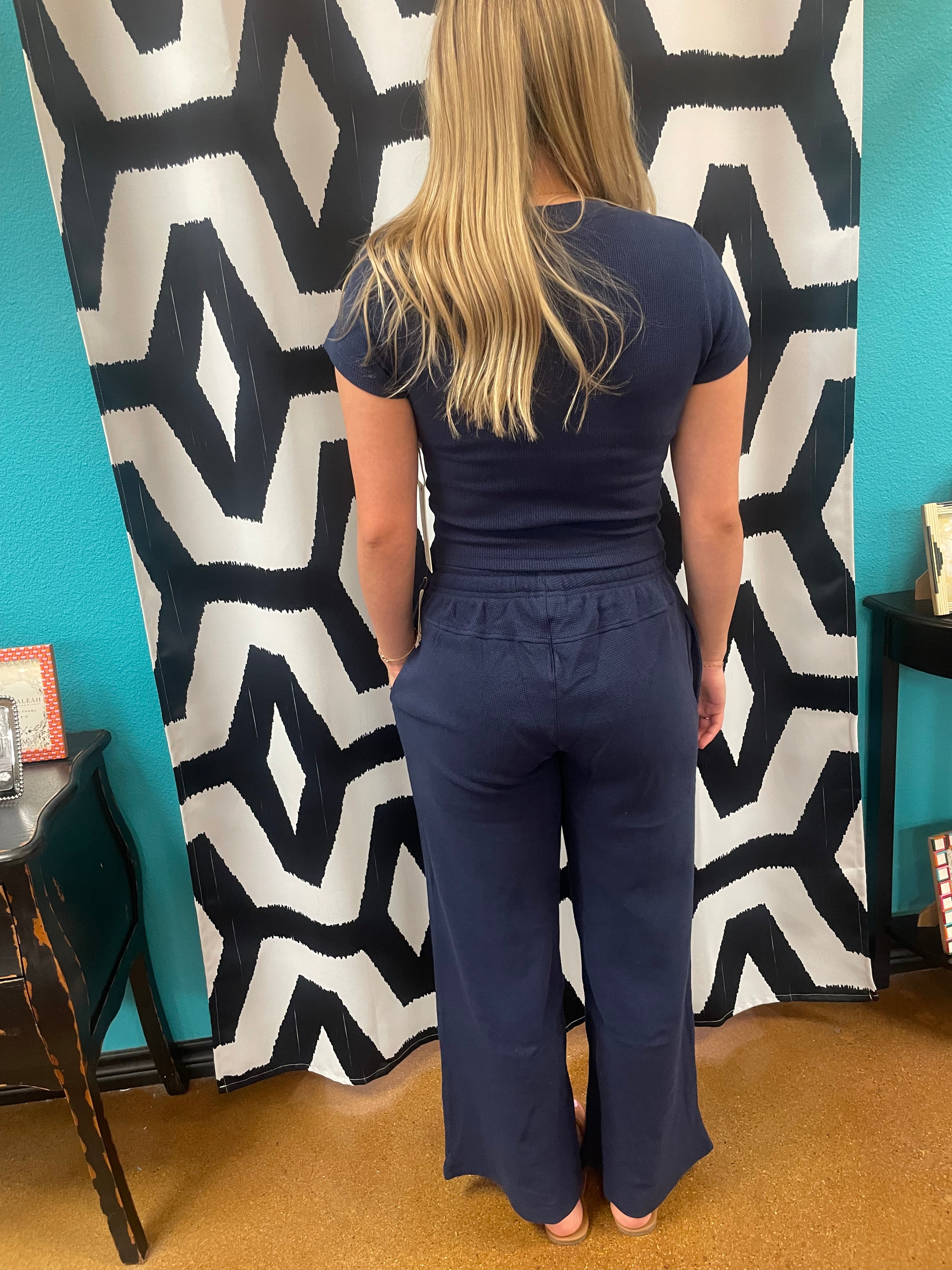 Navy Thermal Top