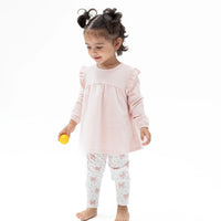 Veiled Pink Bows
Long Sleeve Sweatshirt with Ruffles and Leggings