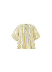 Front-Tie Striped Top