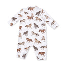 Wild Horses Long Sleeve Cowboy Romper