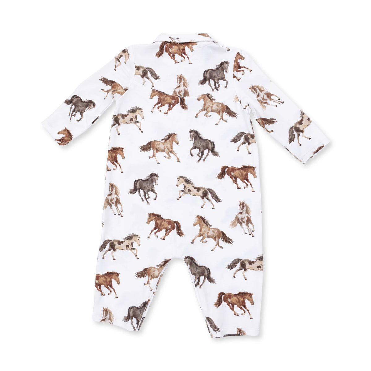 Wild Horses Long Sleeve Cowboy Romper