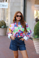 Fruit Quilt Poplin Pocket Top