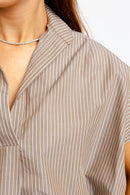 Stripe V-Neck Blouse