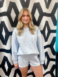 Floral Fleece Sweatshirt