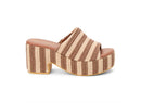 Terry Striped Raffia Wedges