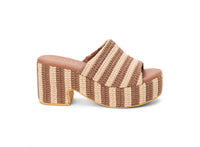 Terry Striped Raffia Wedges
