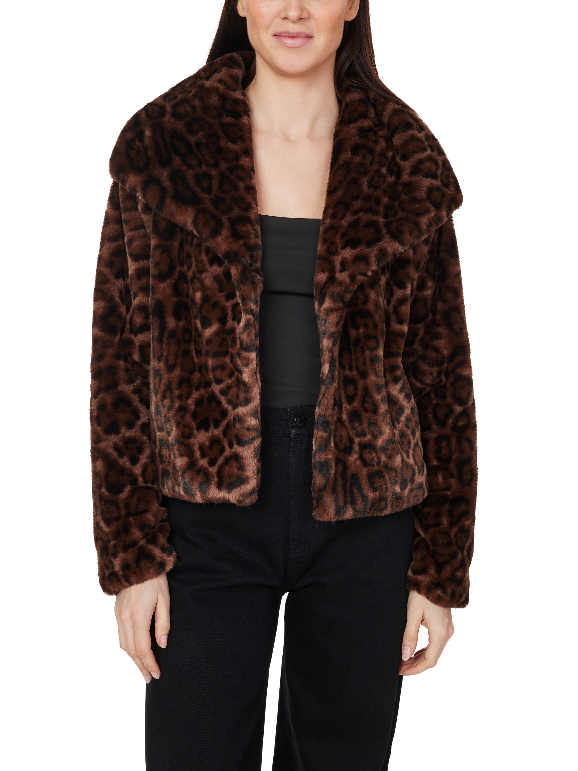 Leopard Faux Fur Jacket