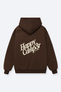Brown Happy Camp3r Hoodie