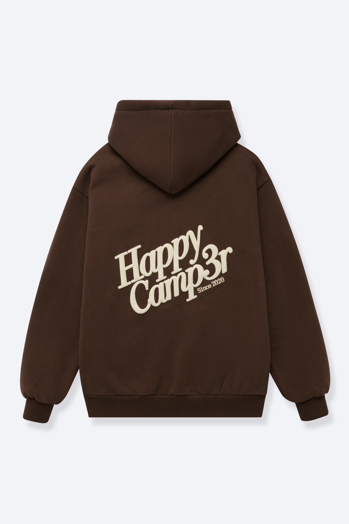 Brown Happy Camp3r Hoodie