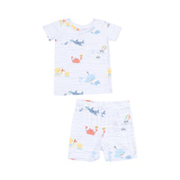 Sea Stripes Short Lounge Wear Set