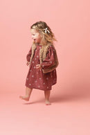 Embroidered Daisy Crinkle Dress