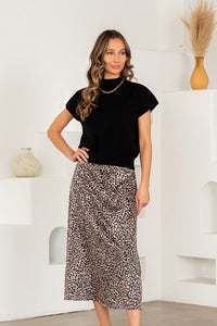 Leopard Midi Skirt