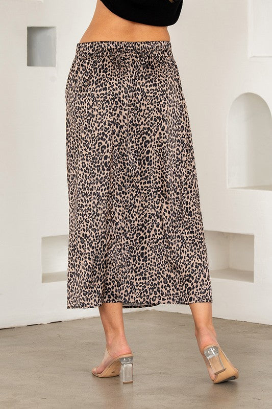 Leopard Midi Skirt