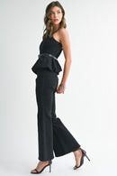 Denim Flare Jumpsuit