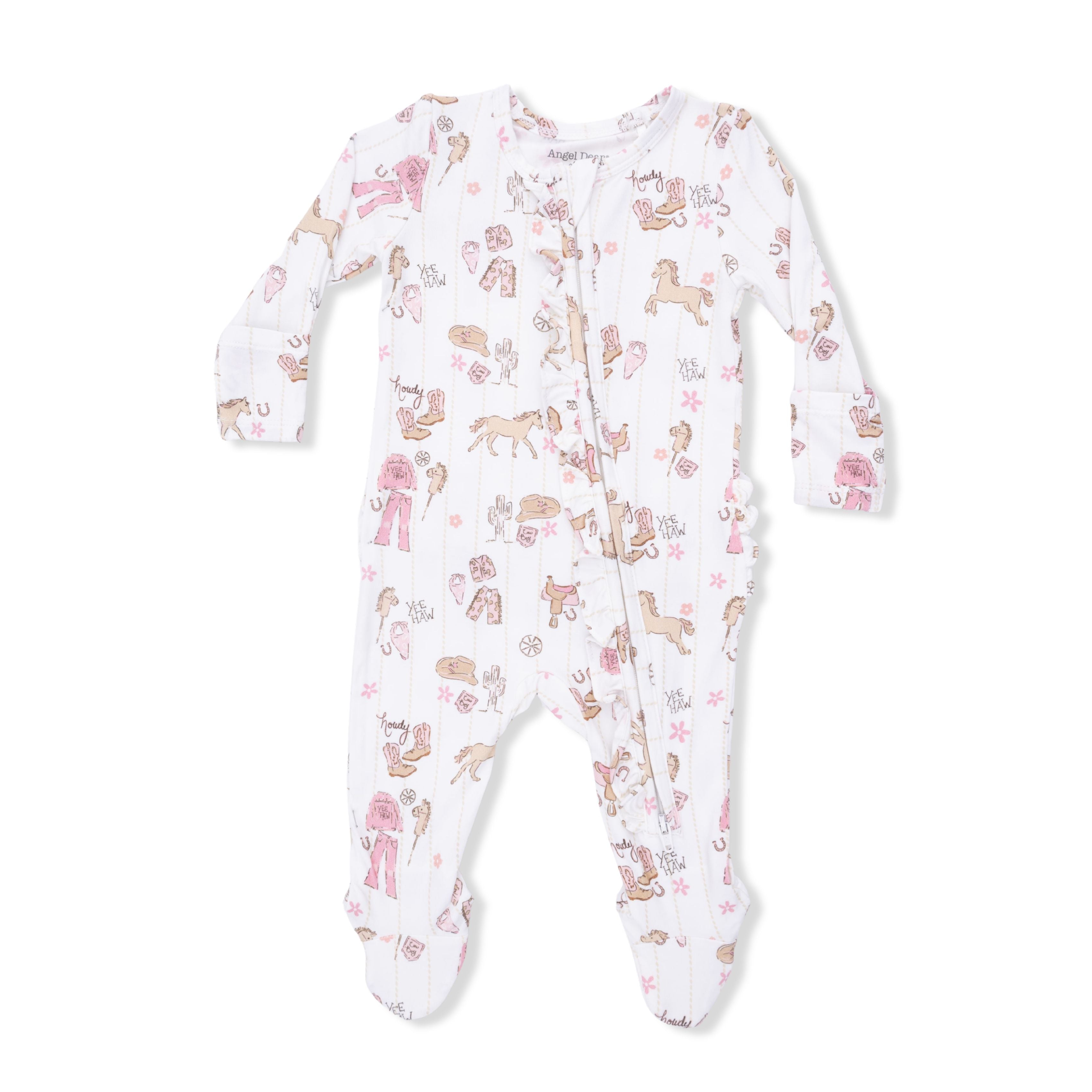 Cowgirl Nursery Zipper Footie