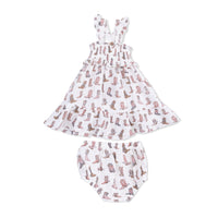 Cowgirl Boots Smocked Sundress