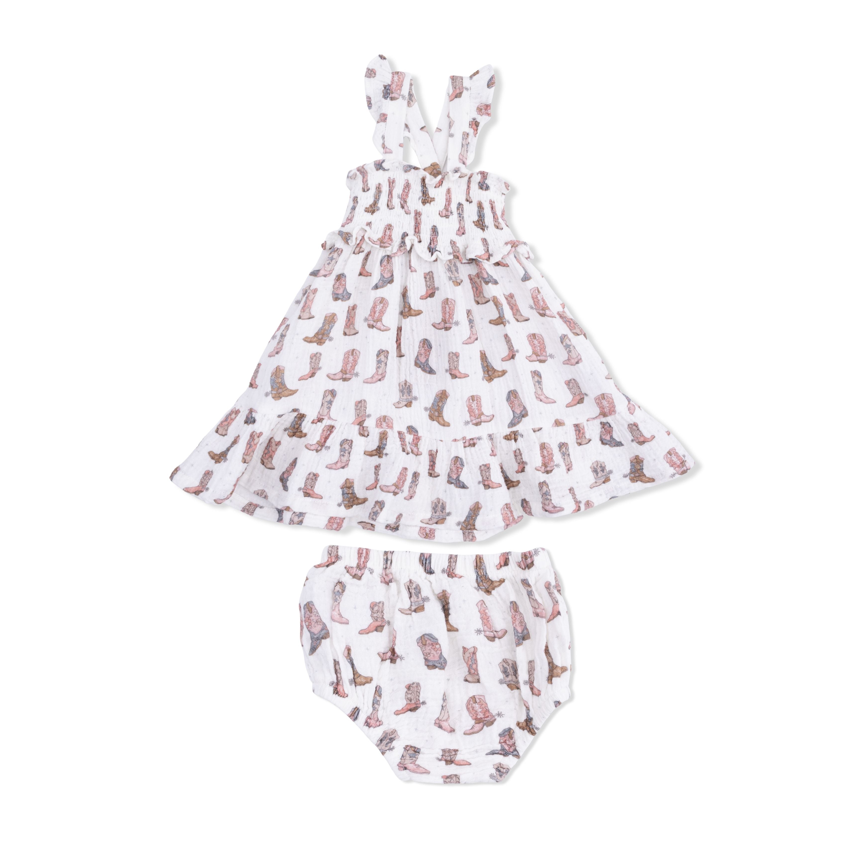Cowgirl Boots Smocked Sundress