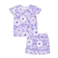 Lacy Lavender Floral Lounge Short Set