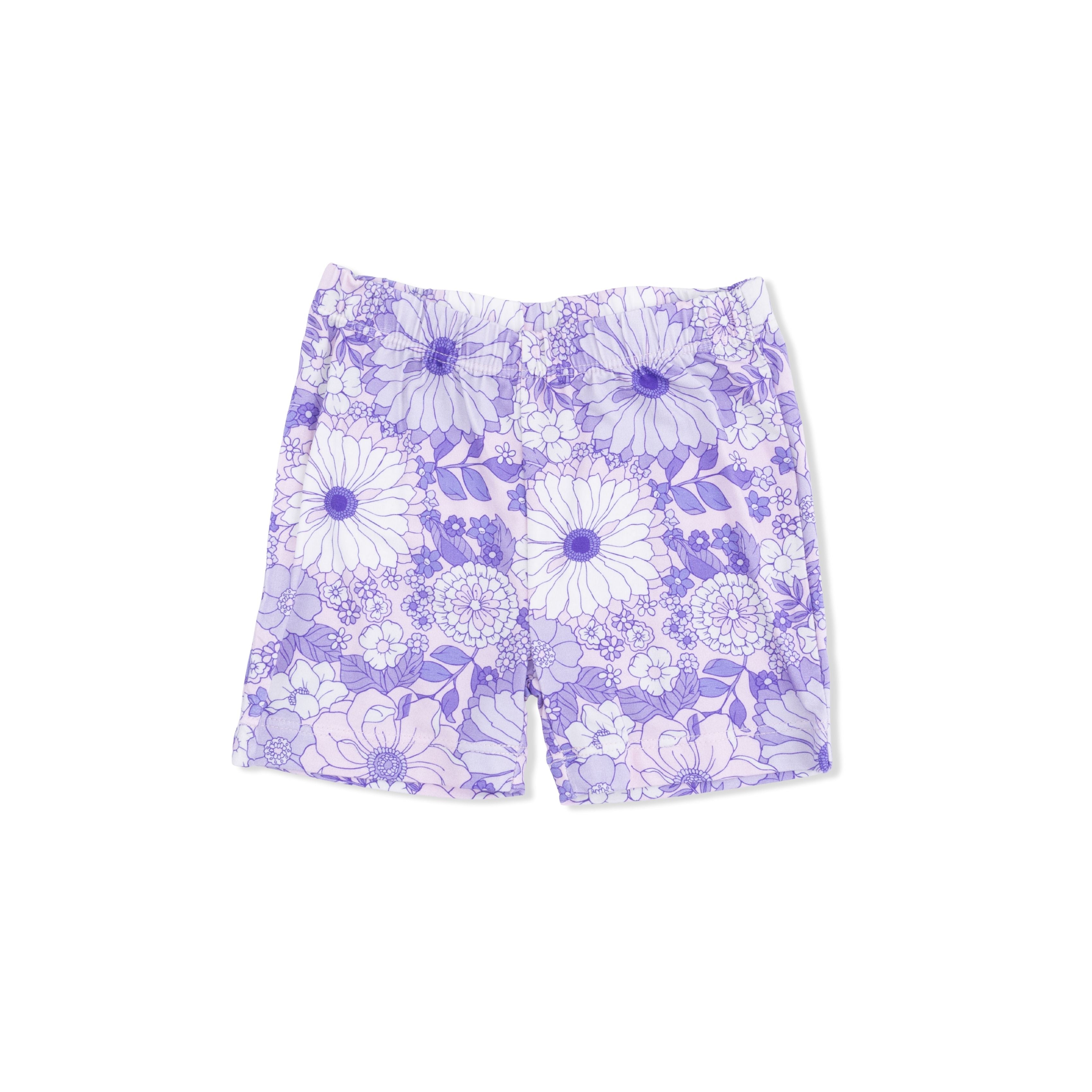 Lacy Lavender Floral Lounge Short Set