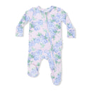 Hydrangeas Zipper Footie