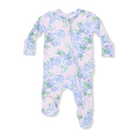 Hydrangeas Zipper Footie