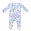 Hydrangeas Zipper Footie