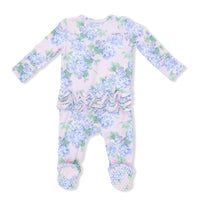 Hydrangeas Zipper Footie