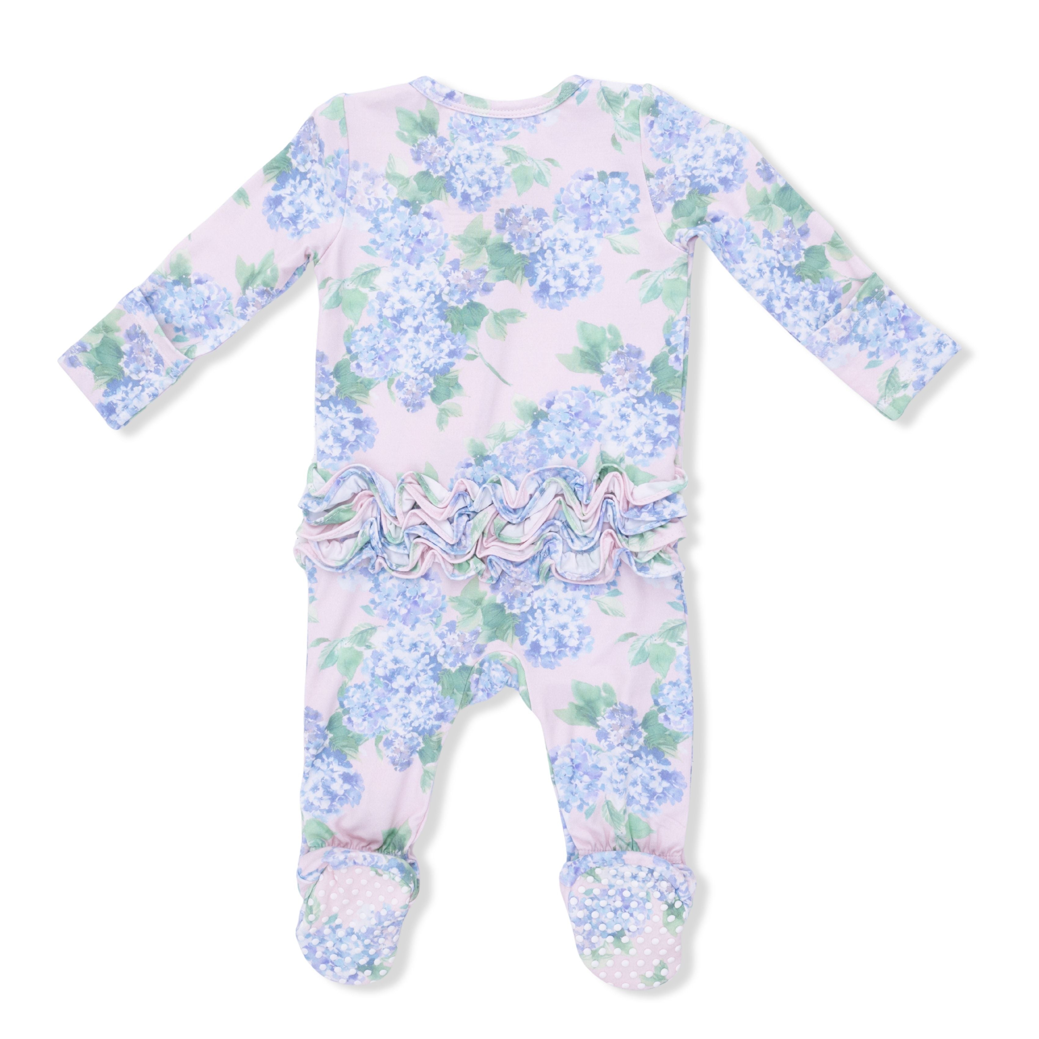 Hydrangeas Zipper Footie