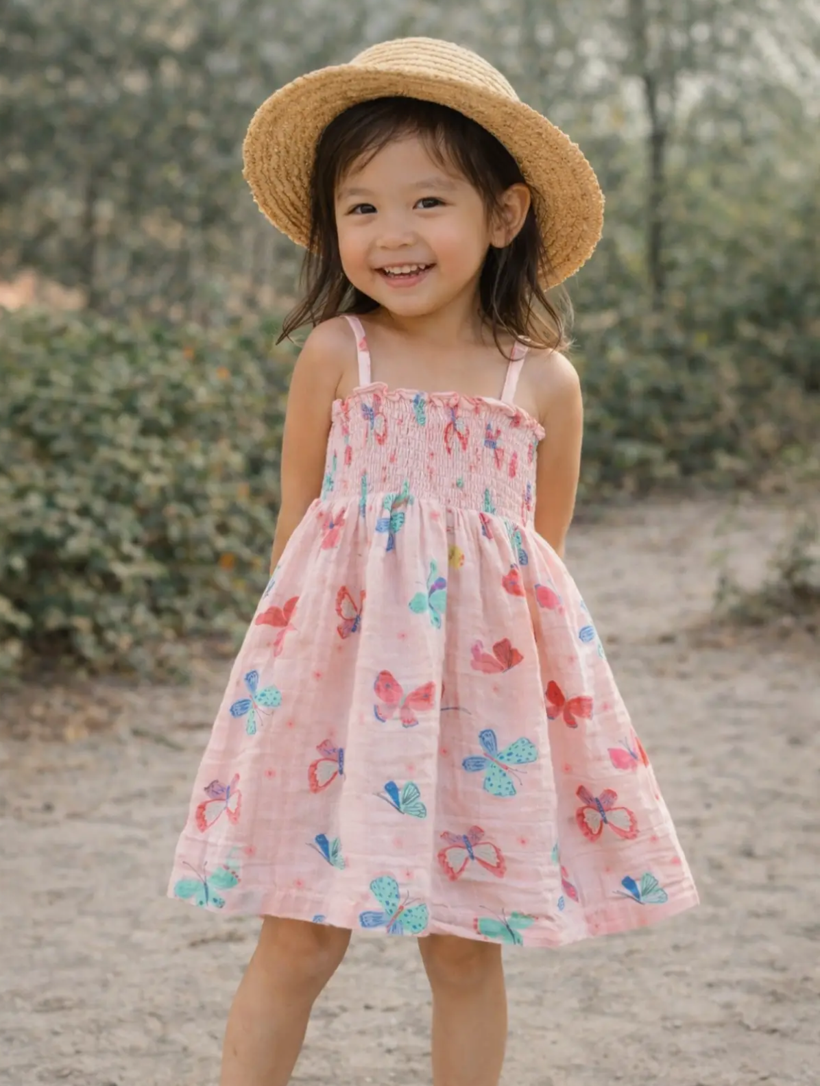 Butterfly Muslin Dress