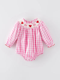 Heart/Bow Smocked Romper
