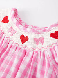 Heart/Bow Smocked Romper