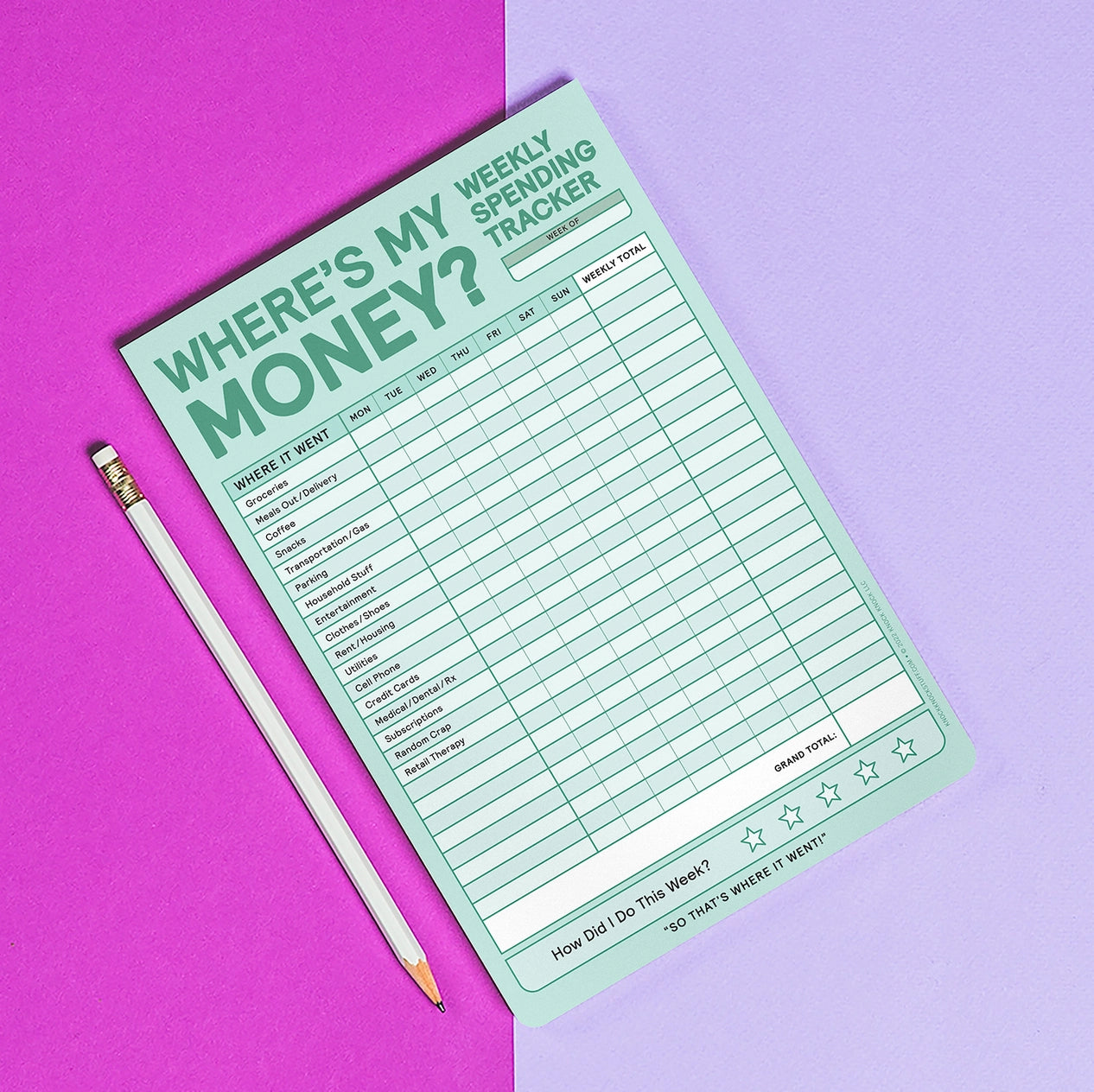Weekly Spending Notepad