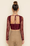 Long Sleeve Corset Top