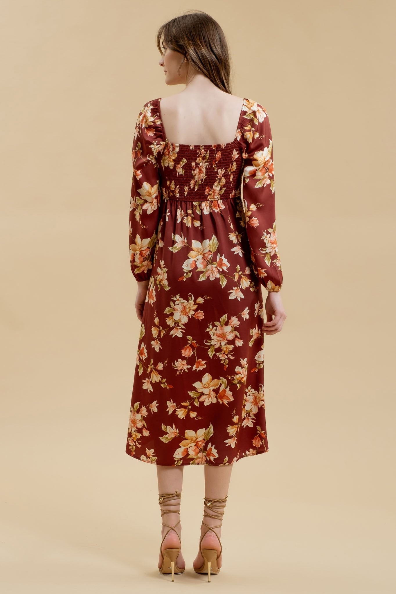 Floral Leg Slit Dress