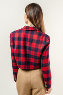Plaid Cropped Blazer