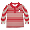 Snowman Striped Polo
