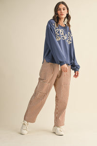 Cord Embroidered Sweatshirt