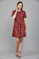 Sequin Embellished Tweed Dress